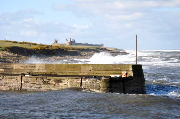 A clear day in March with a strong northerly wind