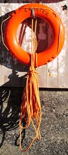 Life buoy on Craster south pier