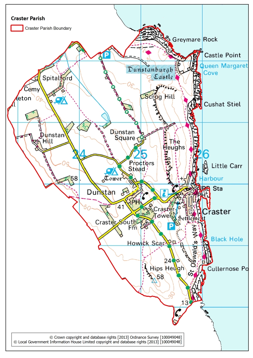 Craster Civil Parish Boundary